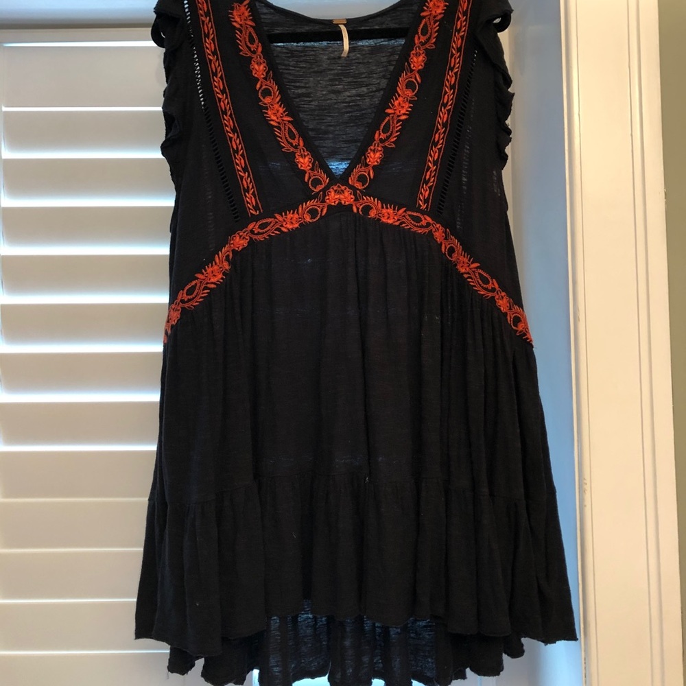 Free People flowy black dress worn one time!